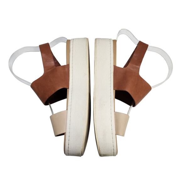 Vince Womens Westport Colorblock Leather Platform Slingback Sandals Size 7.5 - Picture 4 of 11